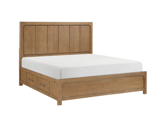Homelegance - Charlotte California King Platform Bed with Storage Side Rails in Light Brown - 2336K-1CK* - GreatFurnitureDeal