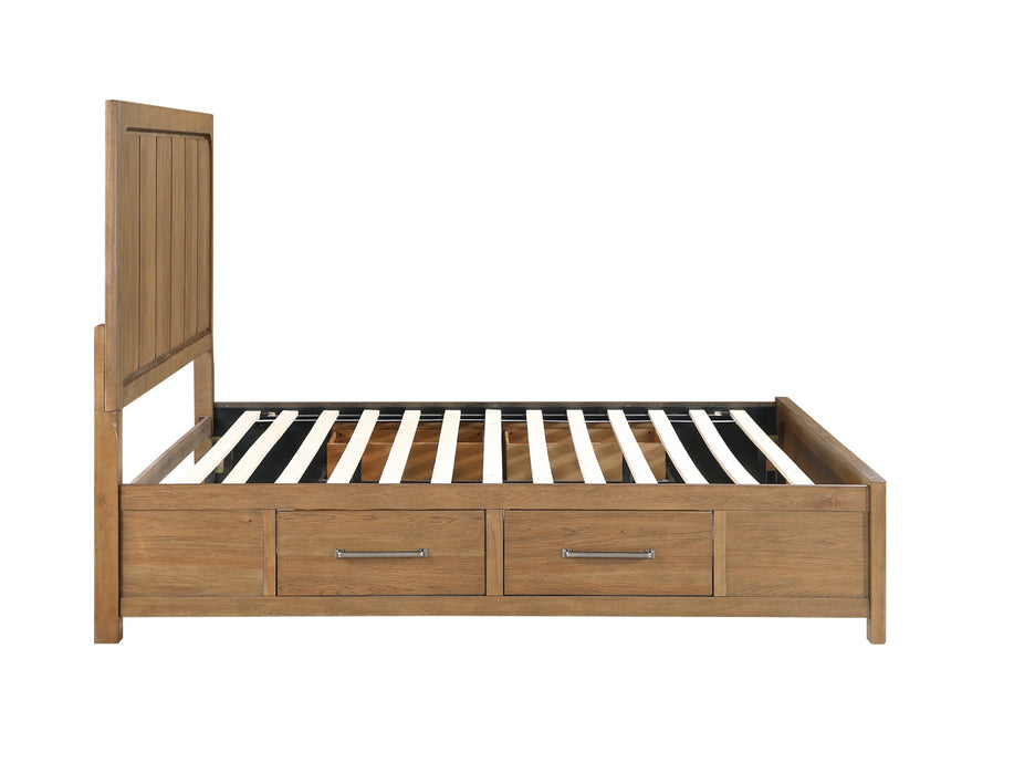 Homelegance - Charlotte King Platform Bed with Storage Side Rails in Light Brown - 2336K-1EK* - GreatFurnitureDeal