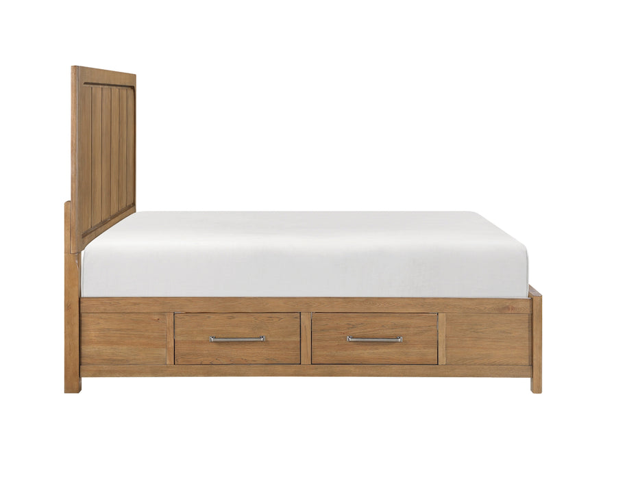 Homelegance - Charlotte California King Platform Bed with Storage Side Rails in Light Brown - 2336K-1CK* - GreatFurnitureDeal