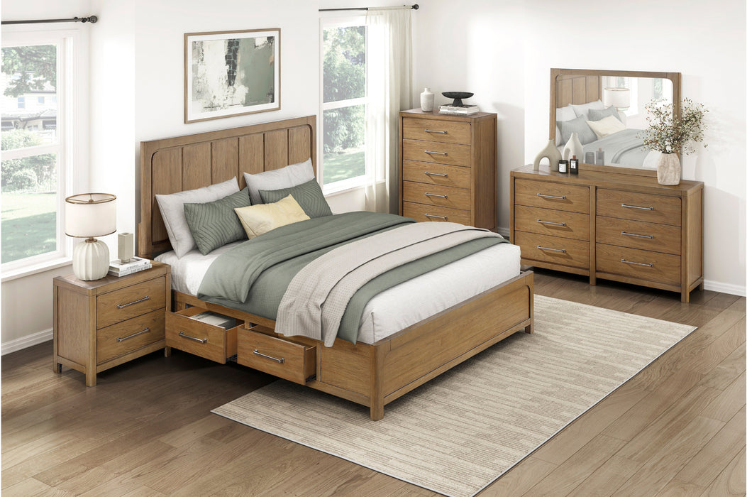 Homelegance - Charlotte 4 Piece Queen Bedroom Set in Light Brown - 2336-1*4 - GreatFurnitureDeal