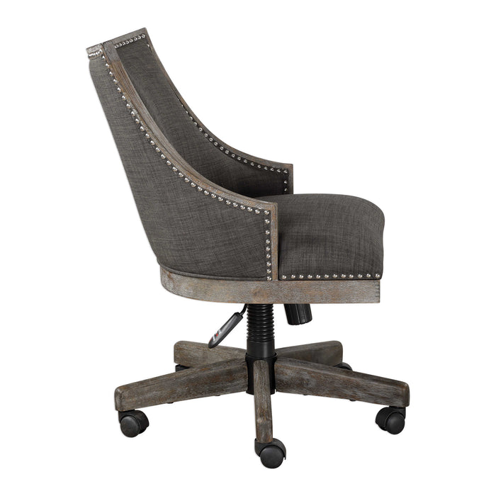 Uttermost - Aidrian Charcoal Desk Chair- 23431