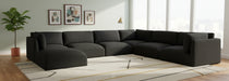 Meridian Furniture - Ease 152" Fabric Upholstered 7 Piece Modular Sectional - 696Black-Sec7A - GreatFurnitureDeal