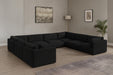 Meridian Furniture - Ease 152" Fabric Upholstered 8 Piece Modular Sectional - 696Black-Sec8A - GreatFurnitureDeal