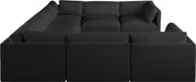 Meridian Furniture - Ease 152" Fabric Upholstered 8 Piece Modular Sectional - 696Black-Sec8A - GreatFurnitureDeal