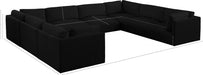 Meridian Furniture - Ease 152" Fabric Upholstered 8 Piece Modular Sectional - 696Black-Sec8A - GreatFurnitureDeal