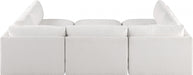 Meridian Furniture - Ease 114" Fabric Upholstered 6 Piece Modular Sectional - 696Cream-Sec6B - GreatFurnitureDeal