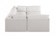 Meridian Furniture - Ease 114" Fabric Upholstered 6 Piece Modular Sectional - 696Cream-Sec6B - GreatFurnitureDeal