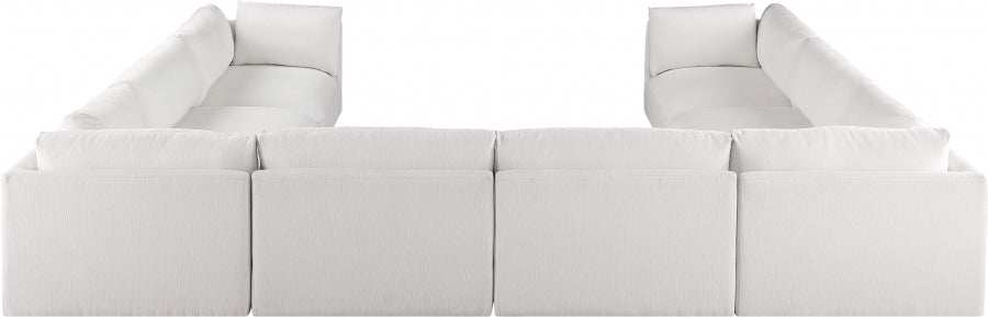 Meridian Furniture - Ease 152" Fabric Upholstered 8 Piece Modular Sectional - 696Cream-Sec8A - GreatFurnitureDeal