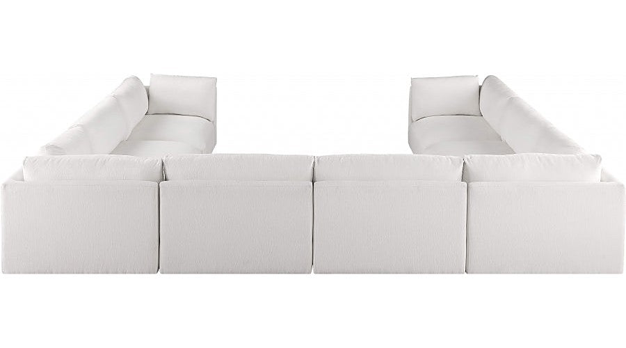 Meridian Furniture - Ease 152" Fabric Upholstered 8 Piece Modular Sectional - 696Cream-Sec8A - GreatFurnitureDeal