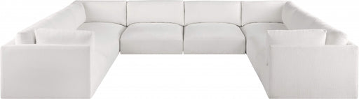 Meridian Furniture - Ease 152" Fabric Upholstered 8 Piece Modular Sectional - 696Cream-Sec8A - GreatFurnitureDeal