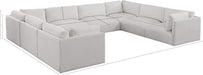 Meridian Furniture - Ease 152" Fabric Upholstered 8 Piece Modular Sectional - 696Cream-Sec8A - GreatFurnitureDeal