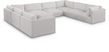 Meridian Furniture - Ease 152" Fabric Upholstered 8 Piece Modular Sectional - 696Cream-Sec8A - GreatFurnitureDeal