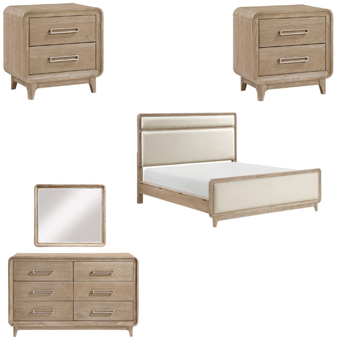 Homelegance - Wilshire 5 Piece Queen Bedroom Set in Natural - 2350-1-5SET - GreatFurnitureDeal