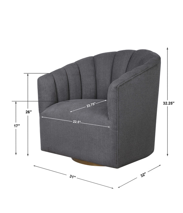 Uttermost - Cuthbert Modern Swivel Chair - 23536