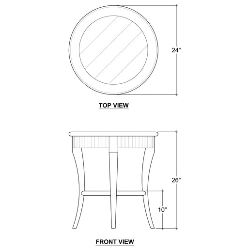 Bramble - Bradley Round Side Table in White Harvest - BR-23539WHD----- - GreatFurnitureDeal