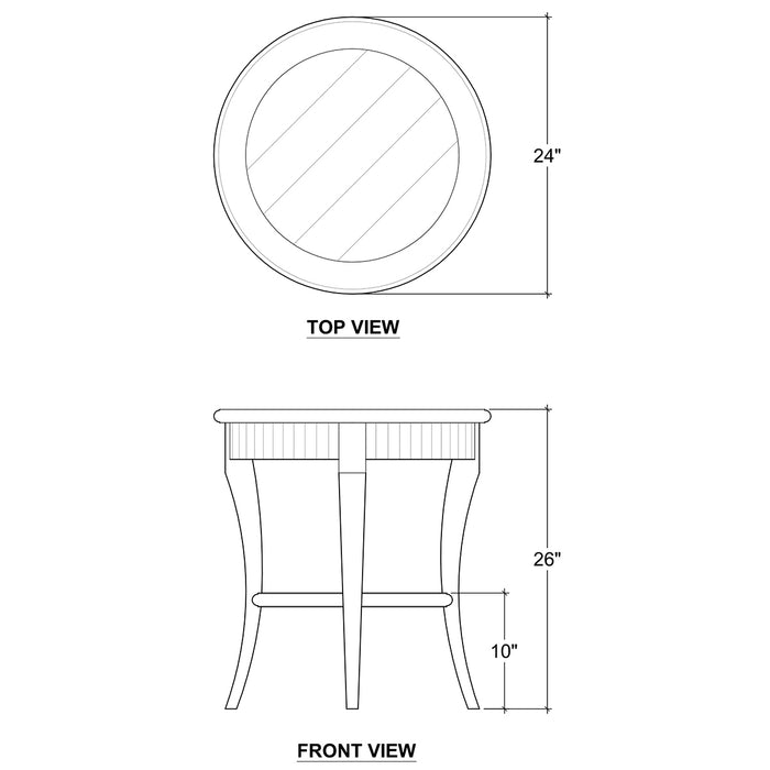 Bramble - Bradley Round Side Table in White Harvest - 23539WHD----- - GreatFurnitureDeal