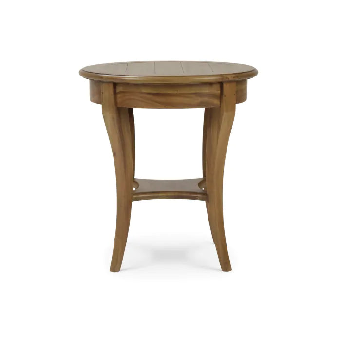 Bramble - Bradley Round Side Table in Antique French Oak - 23539AFD----- - GreatFurnitureDeal
