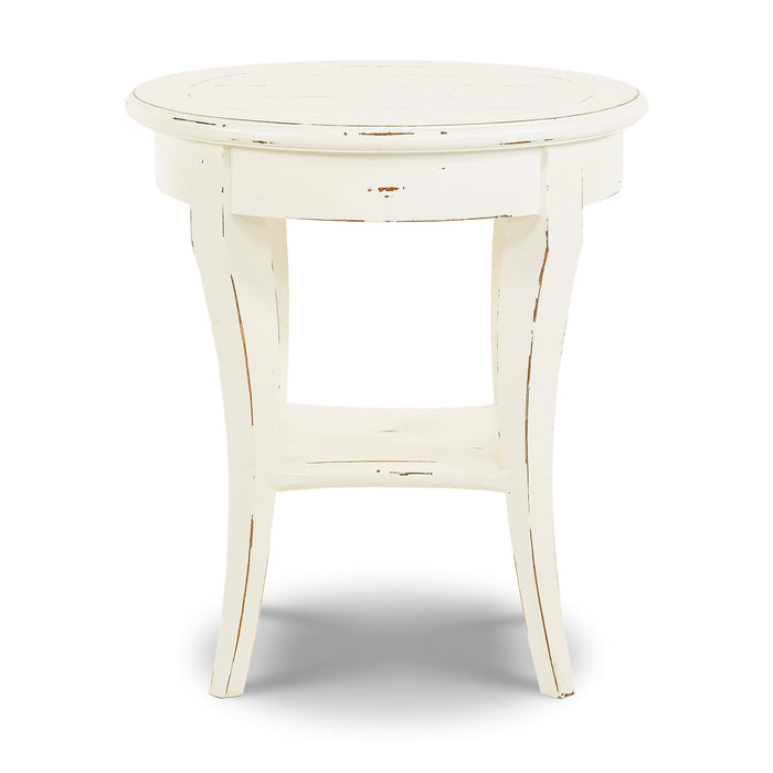Bramble - Bradley Round Side Table in White Harvest - 23539WHD----- - GreatFurnitureDeal