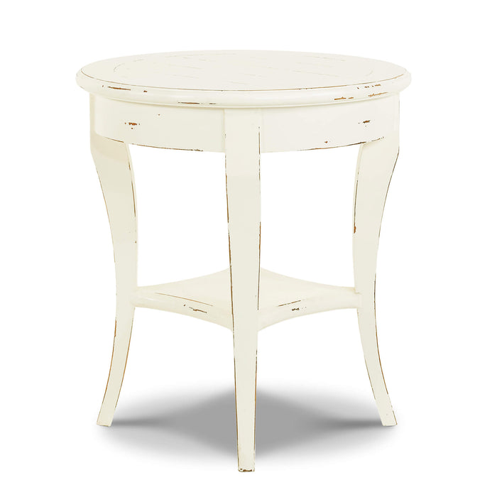 Bramble - Bradley Round Side Table in White Harvest - 23539WHD----- - GreatFurnitureDeal