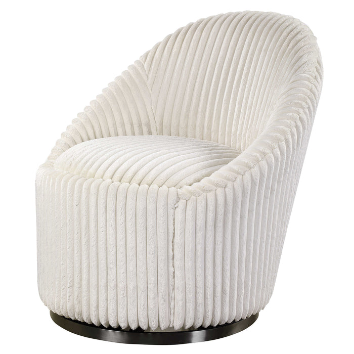Uttermost - Crue White Swivel Chair - 23578