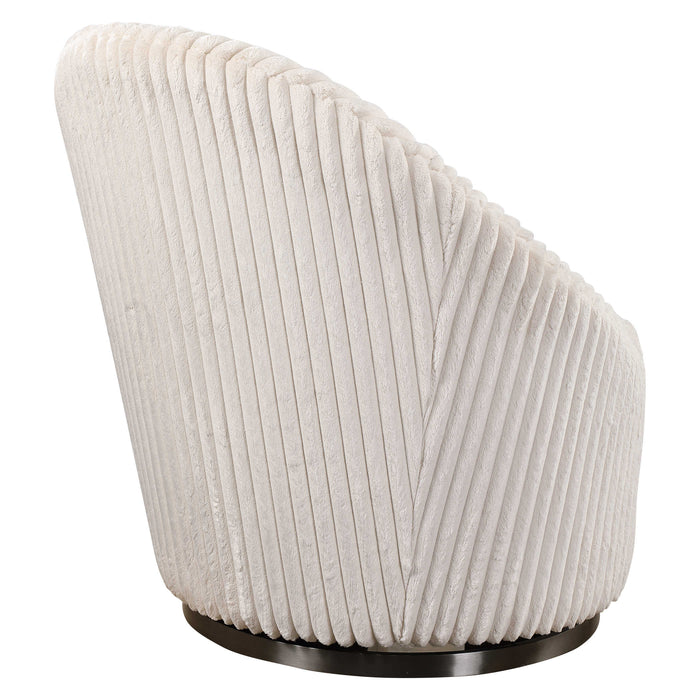 Uttermost - Crue White Swivel Chair - 23578