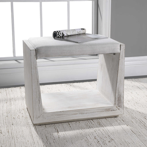 Uttermost - Cabana White Small Bench - 23581 - GreatFurnitureDeal