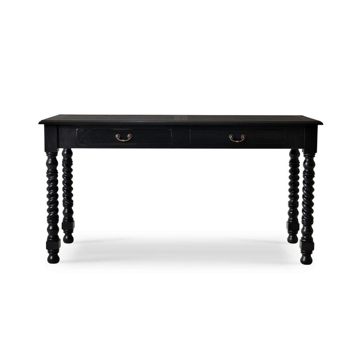 Bramble - Console Desk w/ Barley Twist Leg in Batavia Black - 23583BBA-----