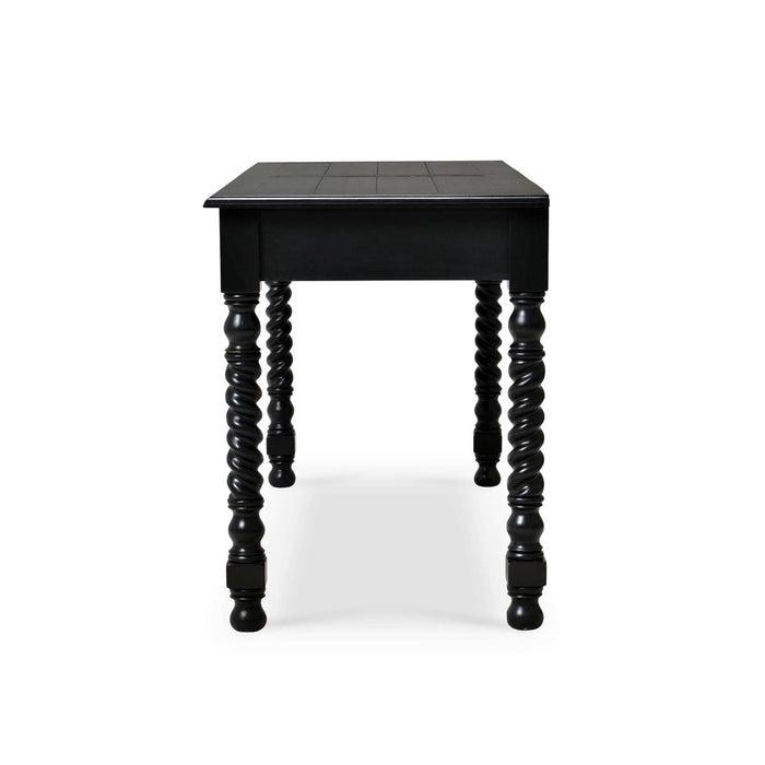 Bramble - Console Desk w/ Barley Twist Leg in Batavia Black - 23583BBA-----