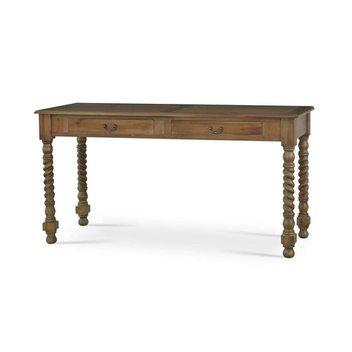 Bramble - Console Desk w/ Barley Twist Leg in Straw Wash - 23583STW----- - GreatFurnitureDeal