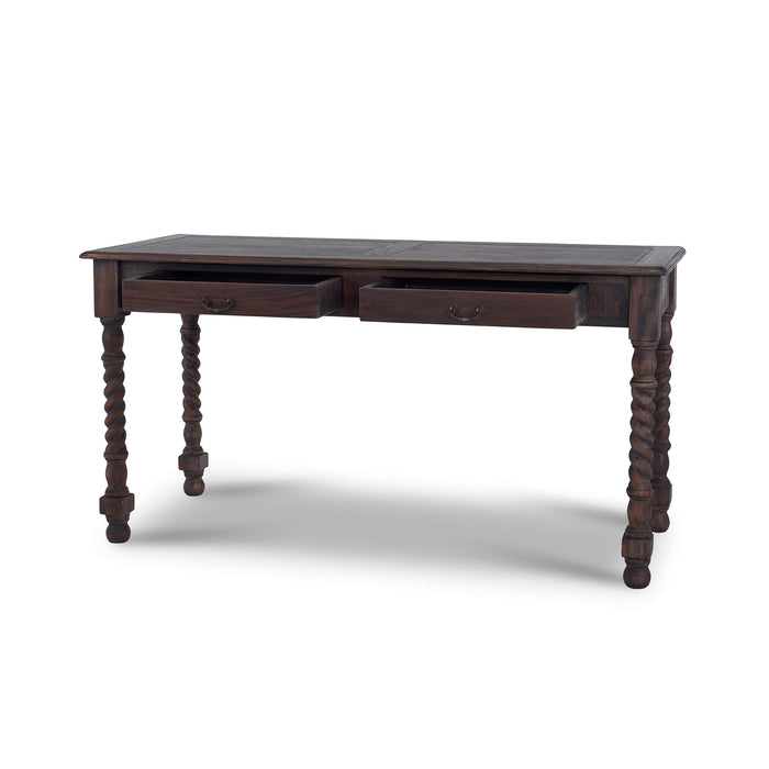 Bramble - Console Desk w- Barley Twist Leg - BR-23583WHD - GreatFurnitureDeal