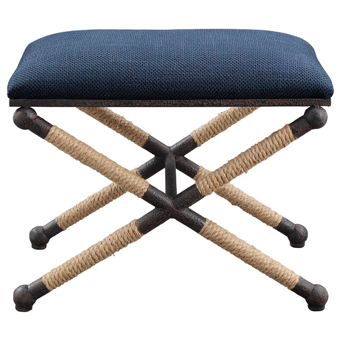 Uttermost - Firth Small Navy Fabric Bench - 23598 - GreatFurnitureDeal