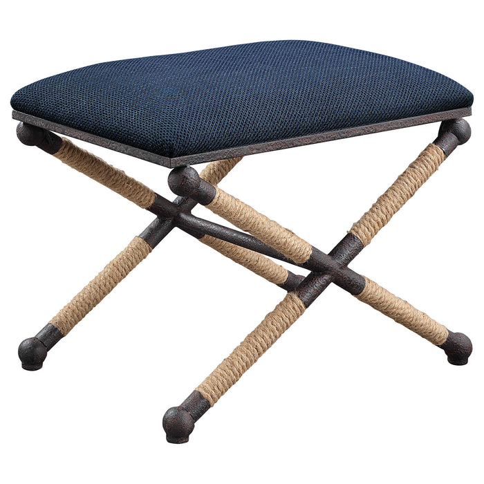 Uttermost - Firth Small Navy Fabric Bench - 23598