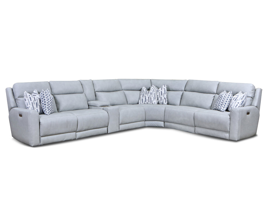 Southern Motion - Social Club 6-Piece Power Headrest Reclining Sectional Sofa - 236-05P-46WC-90P-84-80-06P