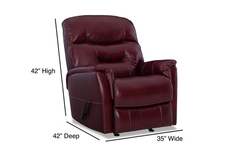 Motion Ease - Napoli Rocker Recliner in Burgundy - 236-91-41 - GreatFurnitureDeal