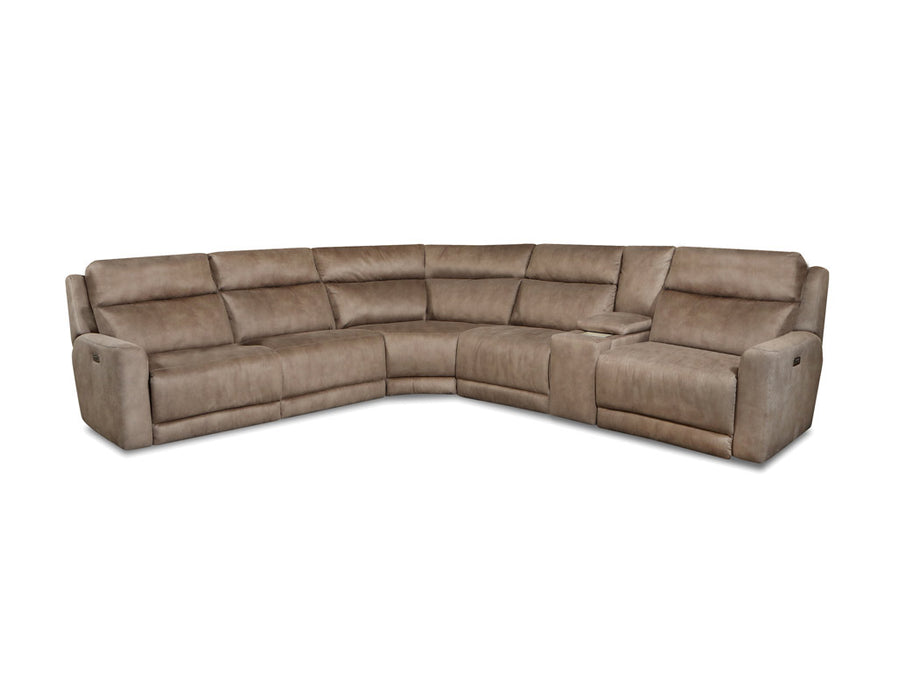 Southern Motion - Social Club 5-Piece Power Headrest Reclining Sectional Sofa - 236-05P-90P-84-80-06P