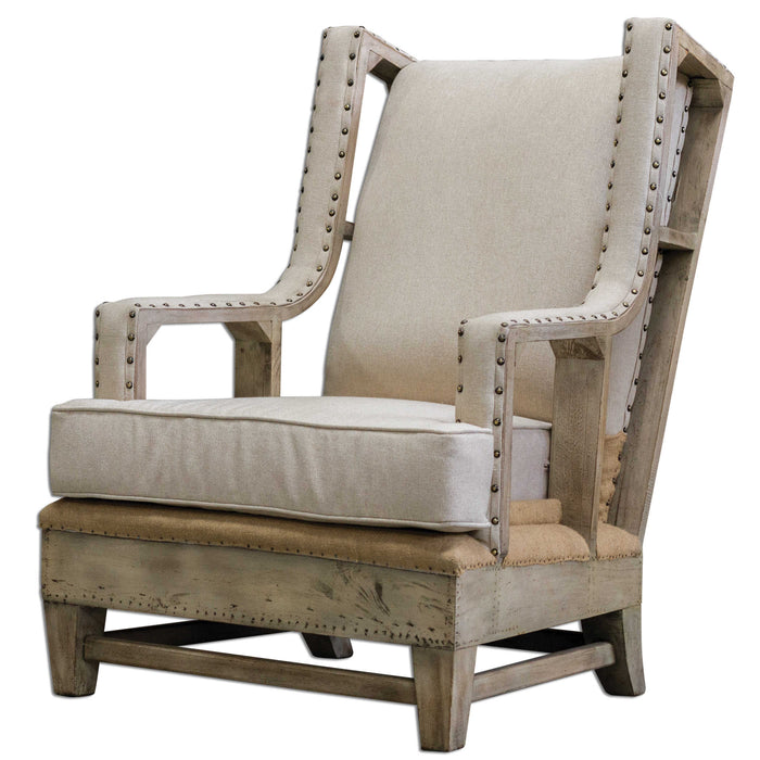 Uttermost - Schafer Linen Armchair - 23615 - GreatFurnitureDeal
