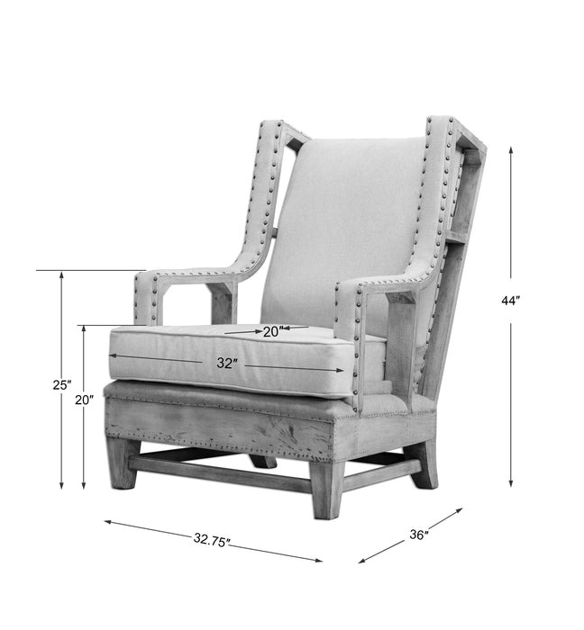 Uttermost - Schafer Linen Armchair - 23615 - GreatFurnitureDeal