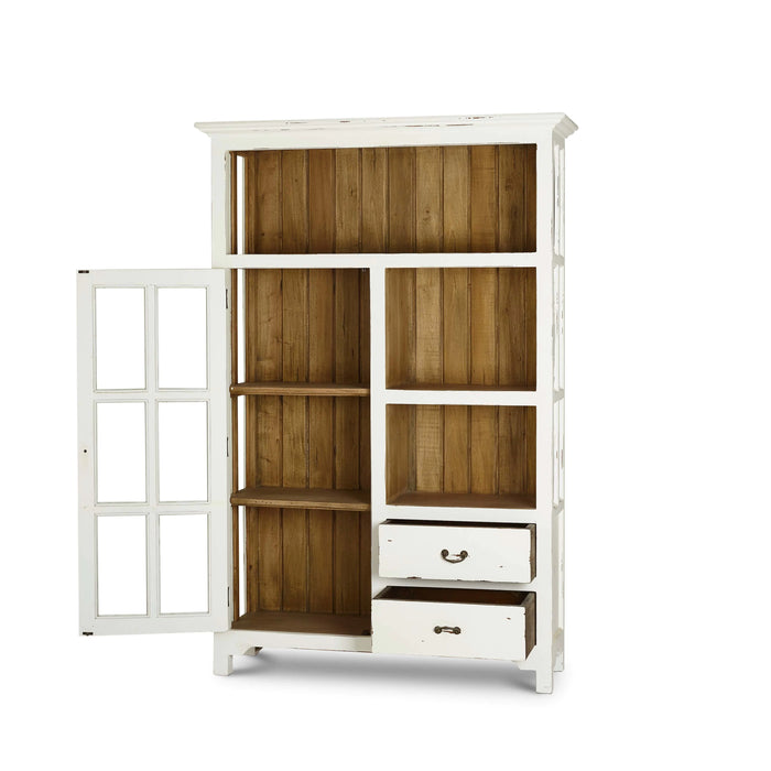 Bramble - Aries Kitchen Single Door Cupboard in White Harvest-Driftwood - BR-23646WHD-DRW