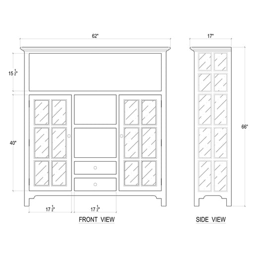 Bramble - Aries Kitchen Cupboard with 2 Drawer - 23647 - GreatFurnitureDeal