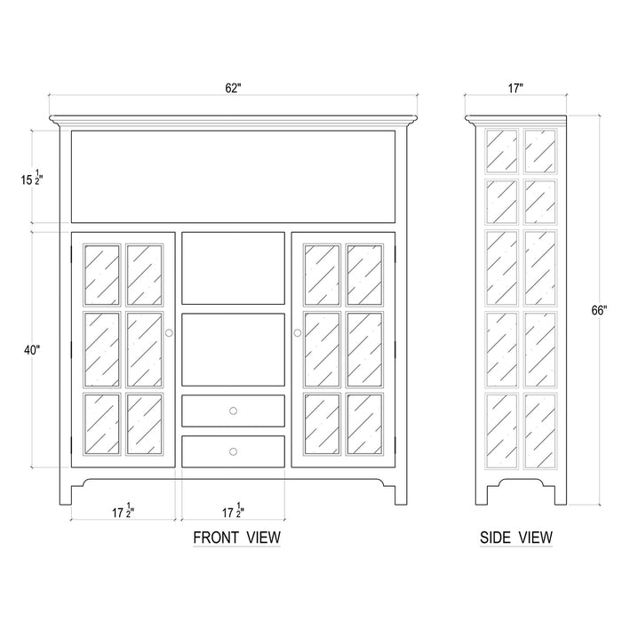 Bramble - Aries Kitchen Cupboard with 2 Drawer - 23647 - GreatFurnitureDeal