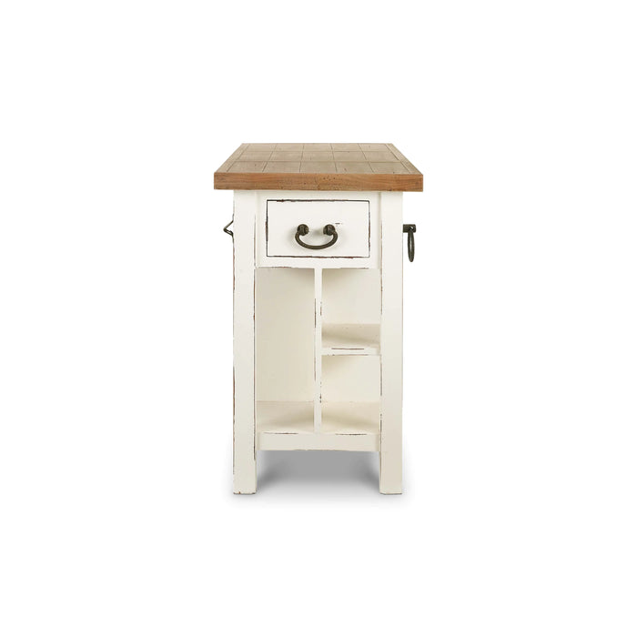 Bramble - Umbria Kitchen Island Small - BR-23653WHDDRW - GreatFurnitureDeal