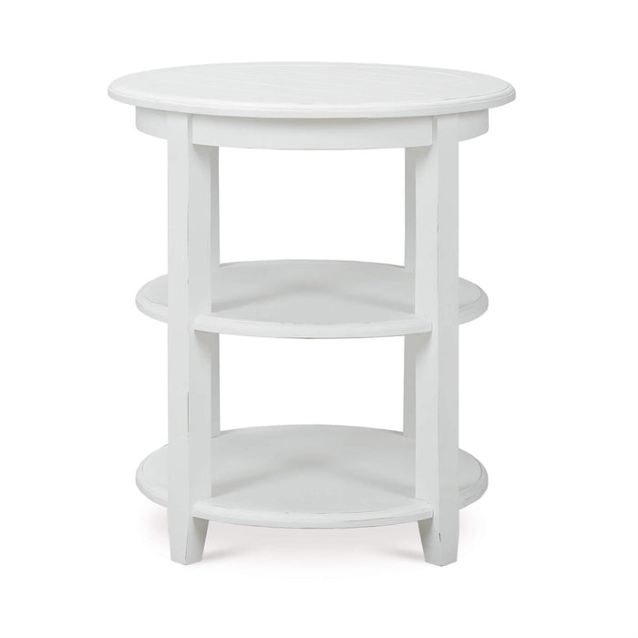 Bramble - Luna Round 3 Tier Side Table in Architectural White - 23654HRW----LDT