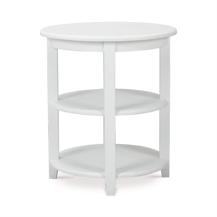 Bramble - Luna Round 3 Tier Side Table in Architectural White - 23654HRW----LDT