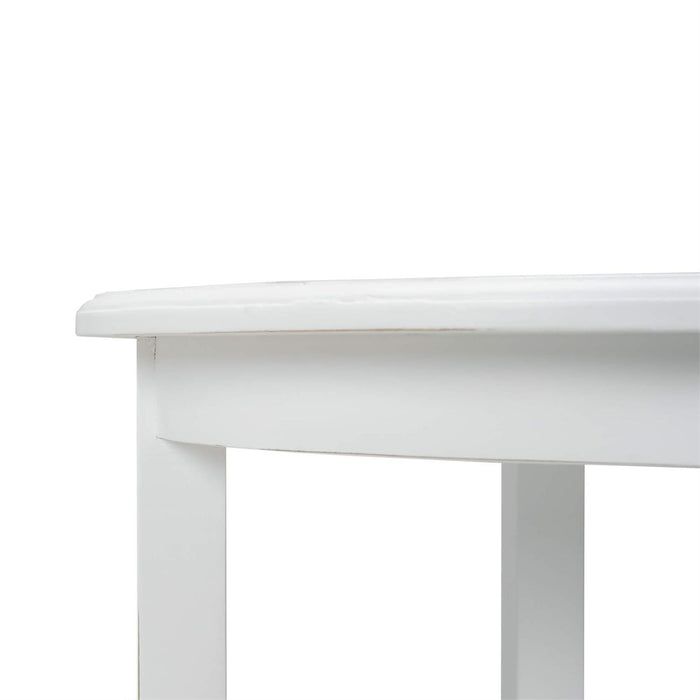 Bramble - Luna Round 3 Tier Side Table in Architectural White - 23654HRW----LDT