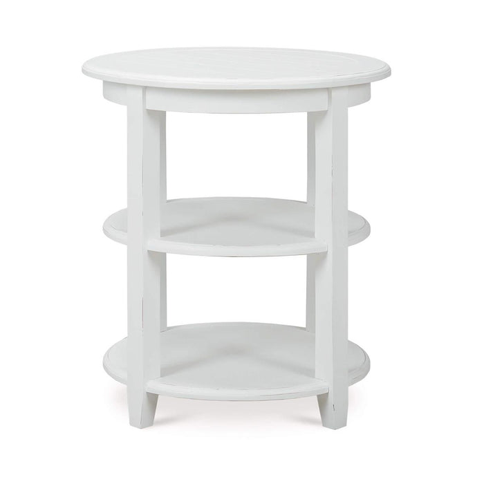 Bramble - Luna Round 3 Tier Side Table in Architectural White - 23654HRW----LDT