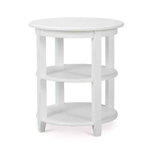 Bramble - Luna Round 3 Tier Side Table in Architectural White - 23654HRW----LDT - GreatFurnitureDeal