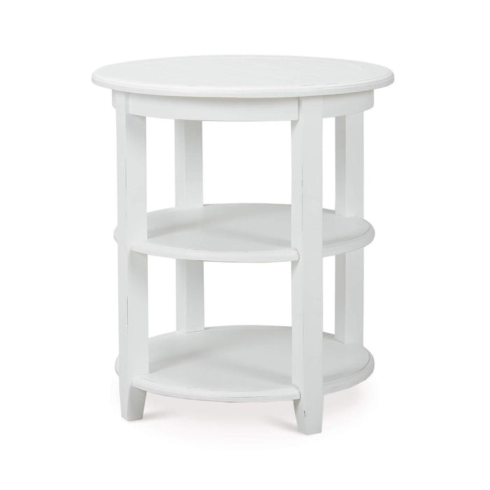 Bramble - Luna Round 3 Tier Side Table in Architectural White - 23654HRW----LDT