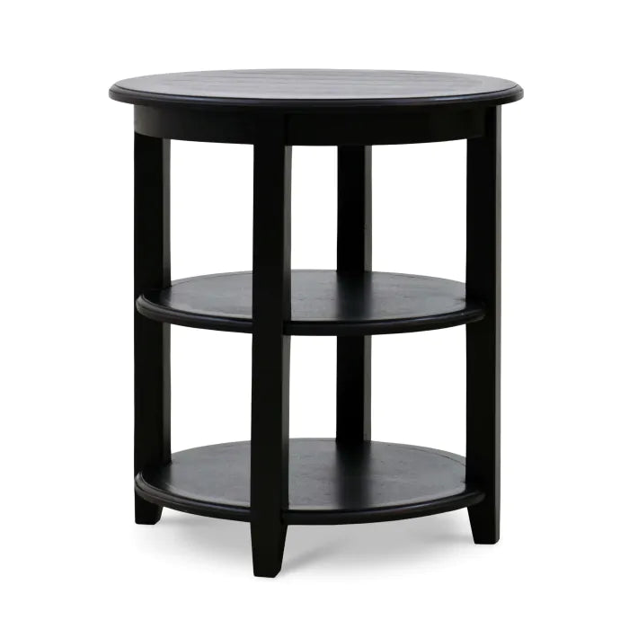 Bramble - Luna Round 3 Tier Side Table in Batavia Black - 23654BBA----- - GreatFurnitureDeal