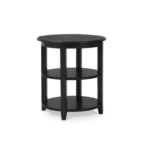Bramble - Luna Round 3 Tier Side Table in Batavia Black - 23654BBA----- - GreatFurnitureDeal