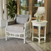 Bramble - Montego Side Table in White Harvest w/ Rattan Natural Shelf - 23677WHD-RNAT--- - GreatFurnitureDeal